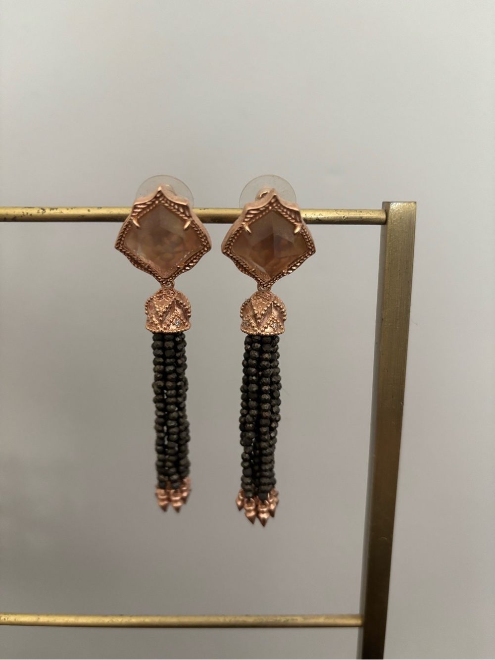 Kendra Scott Brown Mother of Pearl Drop Earrings